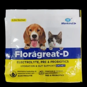 Floragreat D Probiotic & Electrolyte Supplements for Dogs and Cats by Mankind