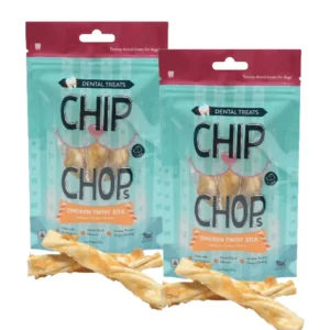 Chip Chops Chicken Twist Stick Delicious Chicken Flavored Dog Treats -90  Grams