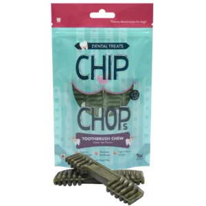 Chip Chops Toothbrush Chew Green Tea Flavored Dog Treats 100 gram