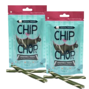 Chip Chops Vegetable Twists Real Chicken and Parsley Flavoured Dog Treats-100 grams