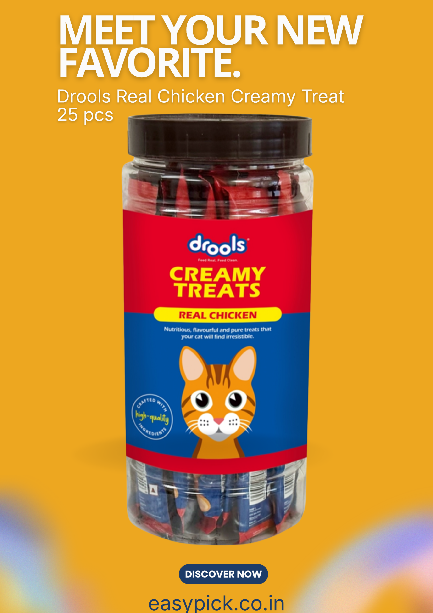 DROOLS REAL CHICKEN CREAMY TREAT 25PCS