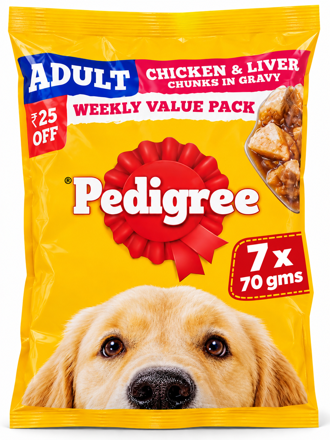PEDIGREE ADULT CHUNK 7 * 70 gms